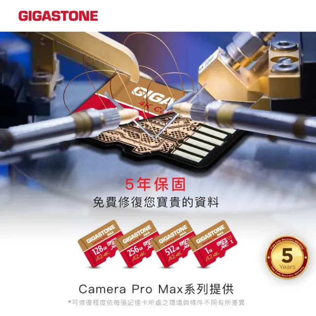 【Gigastone 立達國際】Camera Pro MAX microSDXC UHS-Ⅰ U3 A2 4K 128GB錄影監控記憶卡-2入組(網路攝影機)