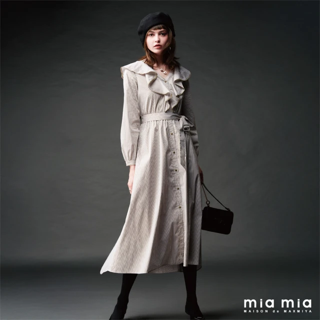 mia mia 撞色條紋緹花針織衫優惠推薦