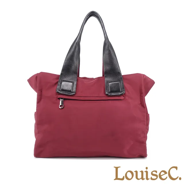 【LouiseC.】雙11 Tree House 輕盈尼龍 牛皮 中性托特TOTE 收納肩背斜背 大防水旅行包 3色 YS23419
