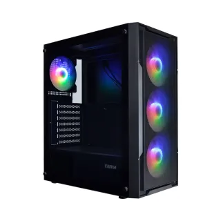【技嘉平台】R7八核GeForce RTX 4060{黑蝕龍K21C}電競電腦(R7-7700/B650/16G D5/1TB/WIFI)