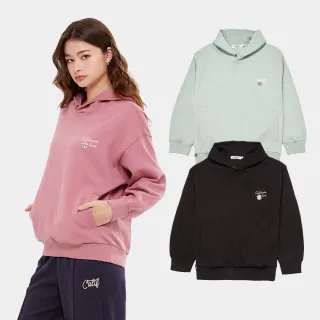 【Hang Ten】女裝-經典品牌加州熊刺繡帽T(多色選)