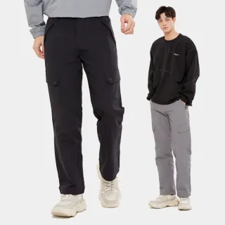 【Hang Ten】男裝-恆溫多功能-STRAIGHT FIT防輕潑水多口袋直筒工裝長褲(多色選)