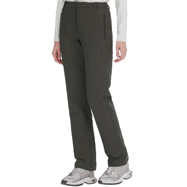 【Jack wolfskin 飛狼】女 保暖休閒長褲 快乾防潑水登山褲(深棕)