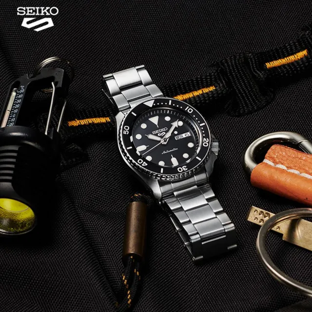 【SEIKO 精工】5 Sports 黑水鬼 潮流運動機械錶-黑x銀/42.5mm 雙11特惠(SRPD55K1/4R36-07G0Q)