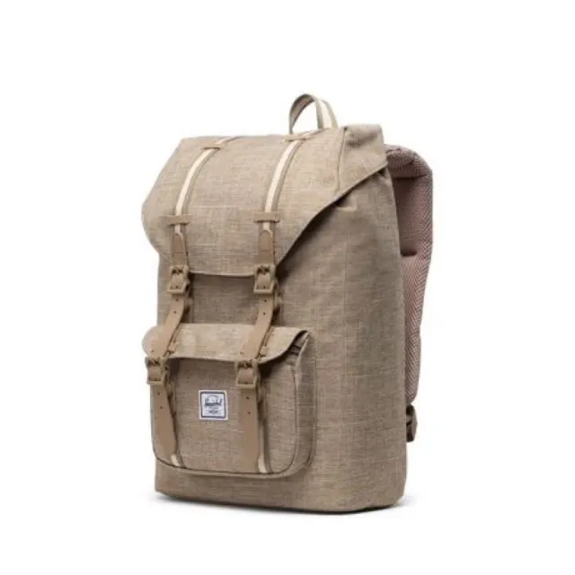 【Herschel】雙11 Little America 中型 黑色 全黑 筆電夾層 大容量 帆布 防潑水 磁扣 橡膠帶 背