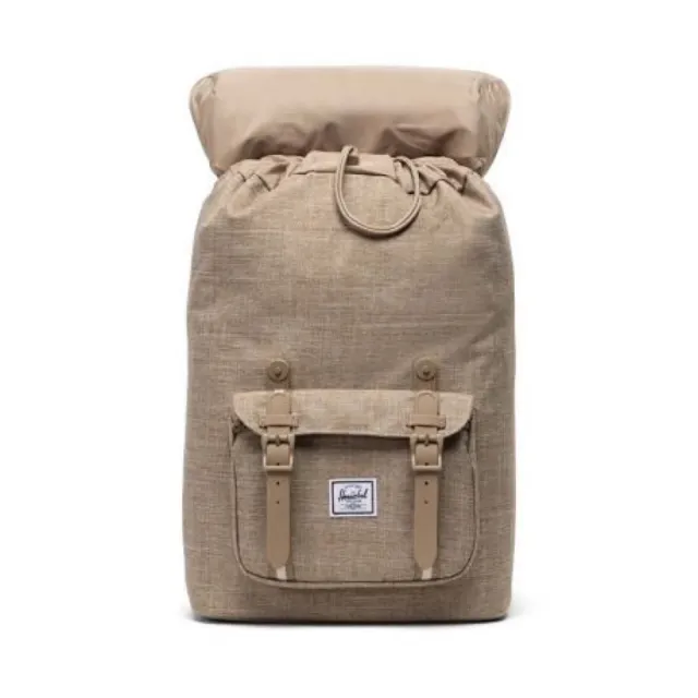 【Herschel】雙11 Little America 中型 黑色 全黑 筆電夾層 大容量 帆布 防潑水 磁扣 橡膠帶 背