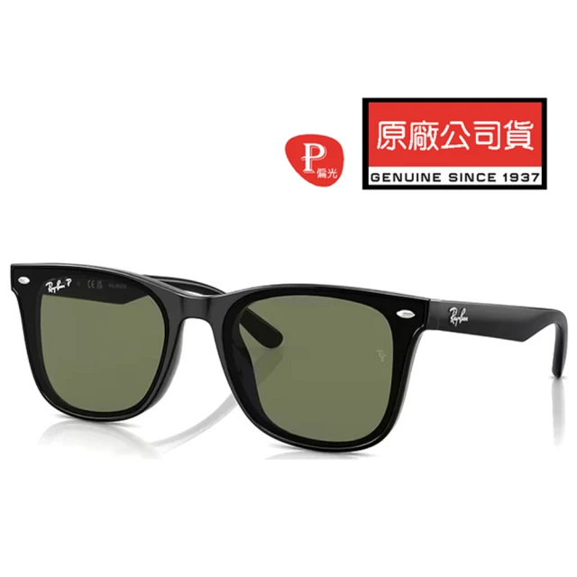 RayBan 雷朋 亞洲版 時尚偏光太陽眼鏡 RB4391D 601/9A 黑框抗UV墨綠偏光鏡片 公司貨