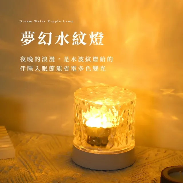 【浪漫氛圍】可遙控16色變光旋轉水波紋燈(夜燈 動態燈 LED床頭燈 氣氛燈 聖誕禮物 拍攝道具 裝飾燈 告白)