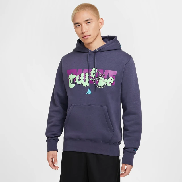 NIKE 耐吉 長袖上衣 男款 帽T 運動 莫蘭特 磨毛 AS JA M CLUB BB PO HOODIE 紫 FZ1039-573