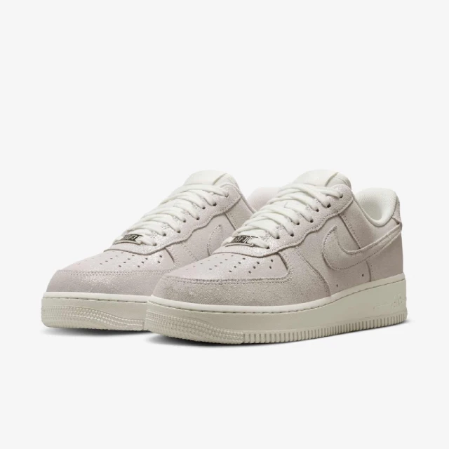 NIKE 耐吉 休閒鞋 Wmns Air Force 1 07 SE 女鞋 男鞋 沙色 麂皮 閃粉 AF1(HQ3499-100)