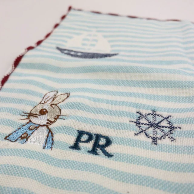 PETER RABBIT 比得兔 6入 海洋風紗布刺繡方巾(- FZ-DC0216PR)