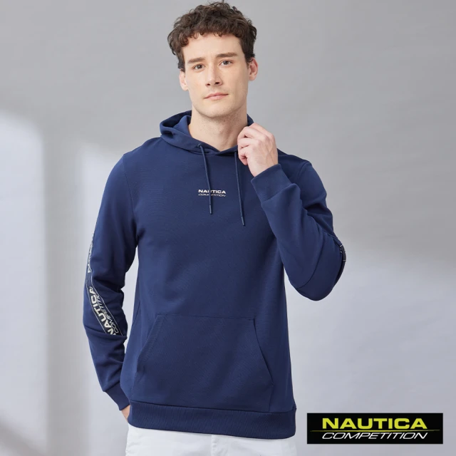 NAUTICA 男裝 COMPETITIO率性街頭連帽T恤(藍色)