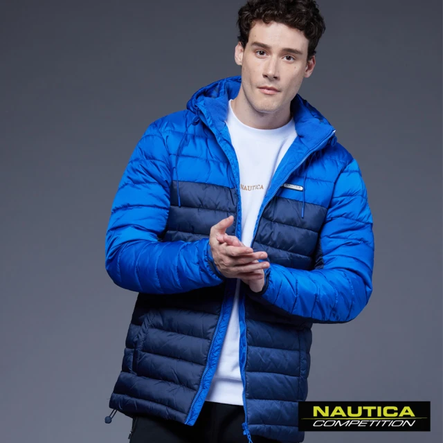 NAUTICA 男裝 COMPETITIO防寒連帽保暖外套(藍色)