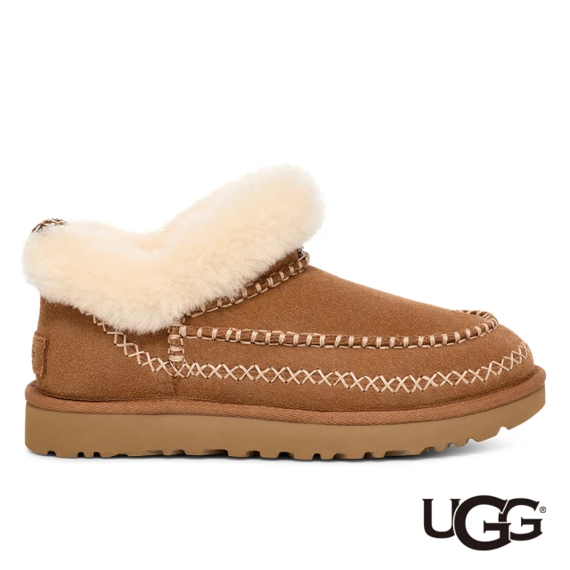 UGG 雙11-女鞋/靴子/真皮雪靴/厚底靴/Classic Ultra Mini Alpine(栗子棕-UG1158224CHE)