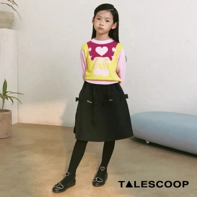 TALESCOOP 童裝-立體蝴蝶結短裙(黑色)