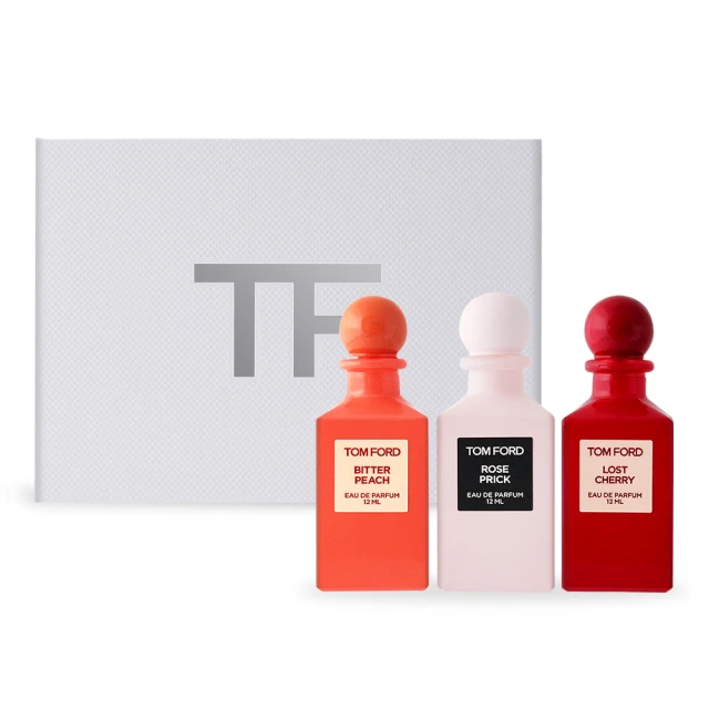 TOM FORD 私人調香系列迷你珍藏禮盒12mlX3(失落櫻桃+禁忌玫瑰+蜜桃狂想-國際航空版)