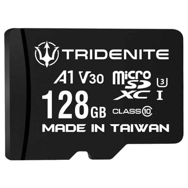 TRIDENITE MicroSDXC 128GB A1 V30 UHS-I U3 4K 攝影記憶卡-附轉卡(日本原廠直營)