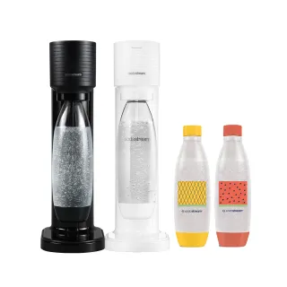 【Sodastream-水瓶3入組】GAIA 快扣機型氣泡水機 2色可選(加碼送1L水瓶x2 含原箱共1隻鋼瓶+1L水瓶x3)