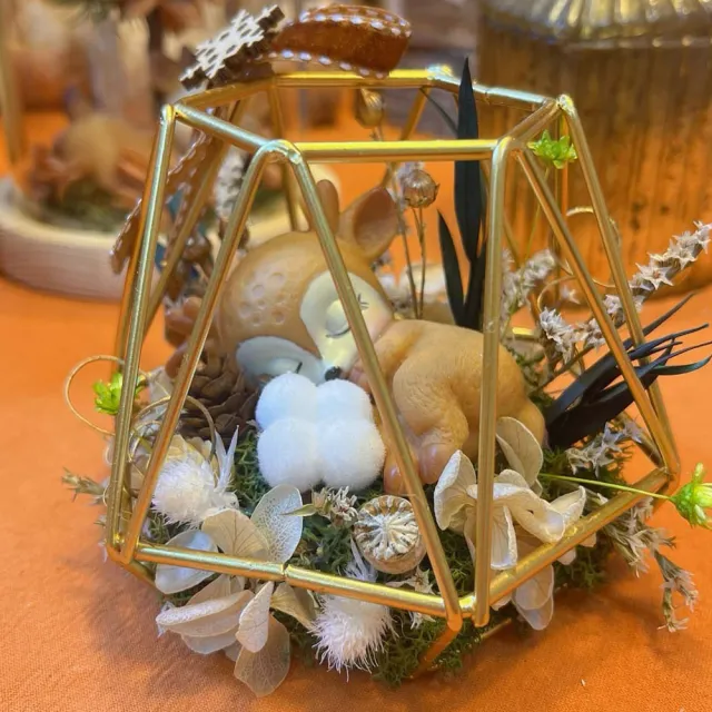 【OSTARA FLORIST 奧斯塔拉花藝】麋夢~好好睡一覺(麋鹿擺飾、聖誕節、療癒系)