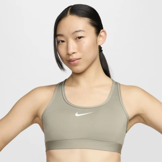 NIKE 耐吉 運動內衣 女款 中度支撐 慢跑 瑜珈 訓練 AS W NK SWSH MED SPT BRA 灰綠 DX6822-320