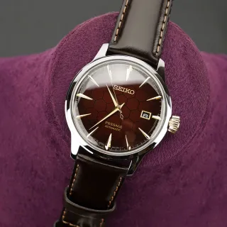 【SEIKO 精工】Presage 實拍 石榴蜂蜜台灣70週年調酒機械錶-40.5mm 過年禮 生日禮物(SRPL21J1/4R35-01T0R)