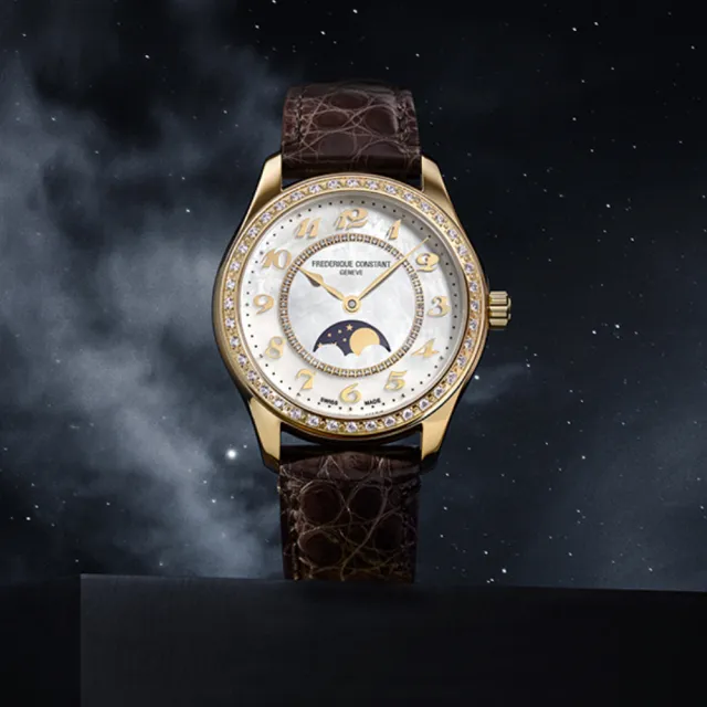 【CONSTANT 康斯登】Classics Elegance系列 經典月相機械腕錶/36mm(FC-331MPWD3BD5)