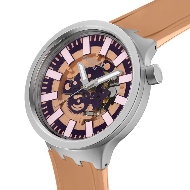 【SWATCH】TERRACOTTA TIDE 大錶面金屬手錶/男錶/女錶/瑞士製造 SB07S119(47mm)