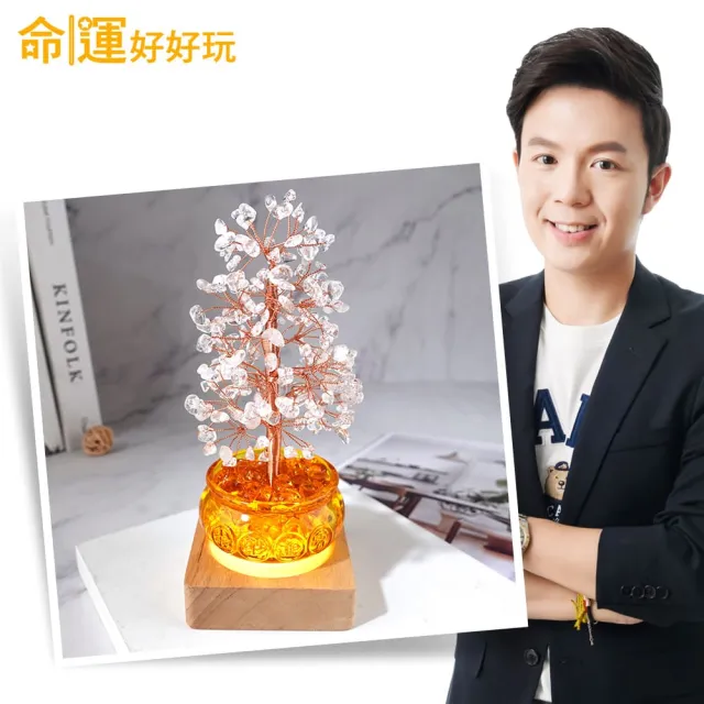 【命運好好玩】湯鎮瑋-白晶化煞搖錢樹燈