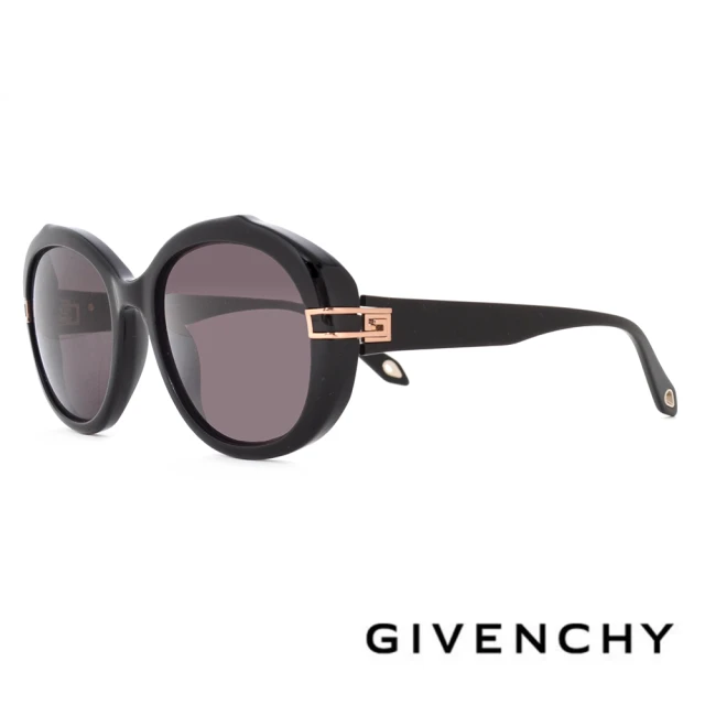 GIVENCHY 紀梵希 法國大圓框設計款太陽眼鏡(- 黑 - GISGV877-0700)