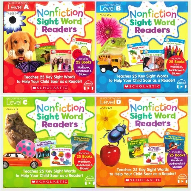【麥克兒童外文書店】NONFICTION SIGHT WORD READER生活常見字:小讀本+線上音檔(分級讀本、常見字)