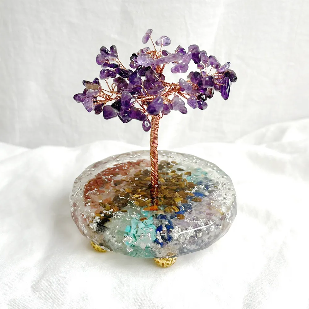 【鑫運來】◎奧剛能量七脈輪發財樹