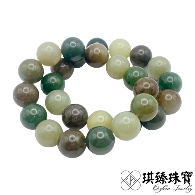 【琪臻珠寶】天然和田玉多寶圓珠手珠手串(15mm圓珠_和闐玉_多寶手串_隨機出貨_618狂歡節_限時搶購)