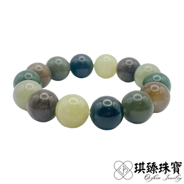 【琪臻珠寶】天然和田玉多寶圓珠手珠手串(15mm圓珠_和闐玉_多寶手串_隨機出貨_618狂歡節_限時搶購)