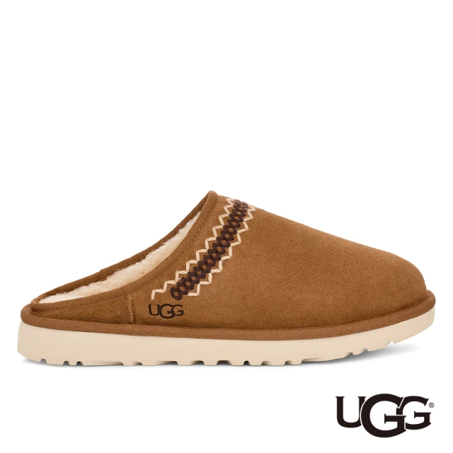 UGG 男鞋/穆勒鞋/拖鞋/毛毛拖/Classic Slip-On Atherson(栗子棕-UG1162330CHE)