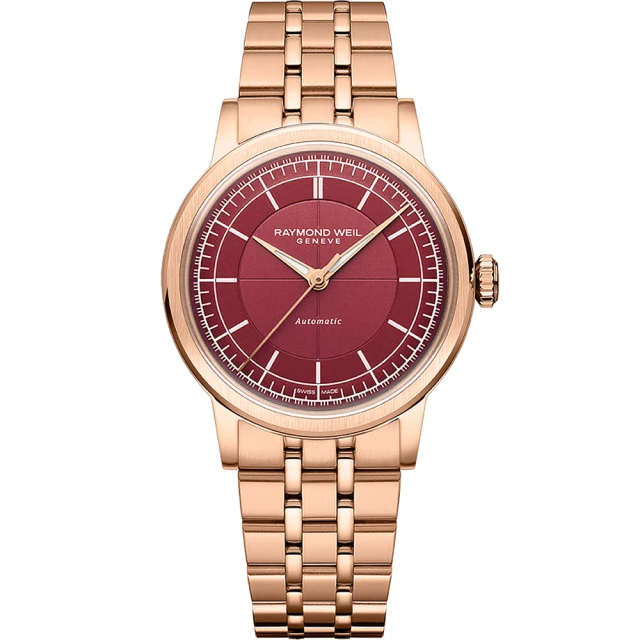 Raymond Weil 蕾蒙威 Millesime 復古系列 酒紅色機械女錶 雙11 優惠(2125-P5-45001)