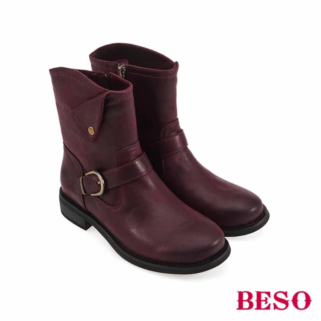 A.S.O 阿瘦集團 A.S.O 皺紋漆皮彈性切爾西短靴(黑