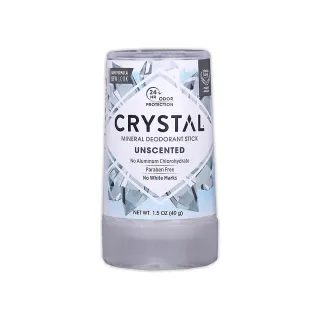 【美國CRYSTAL】長效淨味約24小時礦物鹽身體固體除臭棒-無香款40g/條(運動腋下消臭石體香膏劑-5年效)