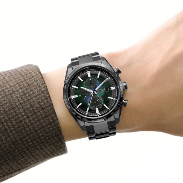 【CITIZEN 星辰】ATTESA 宇宙幻彩 光動能 鈦金屬電波 男錶 42MM(AT8286-65E)