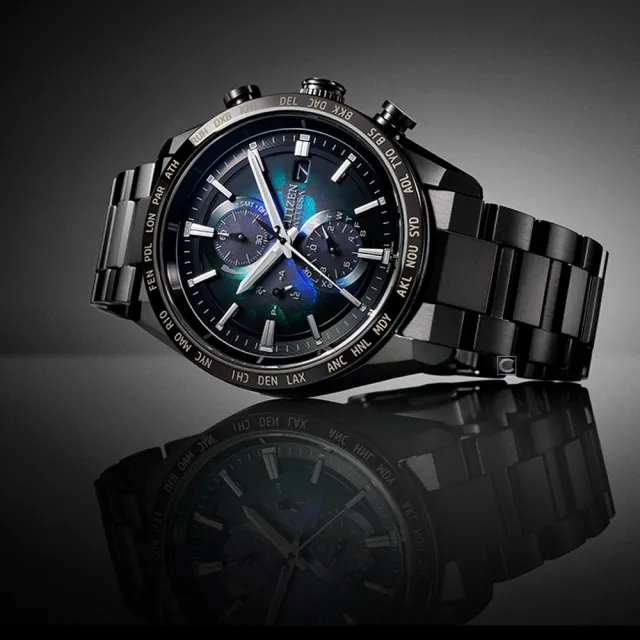 【CITIZEN 星辰】ATTESA 宇宙幻彩 光動能 鈦金屬電波 男錶 42MM(AT8286-65E)