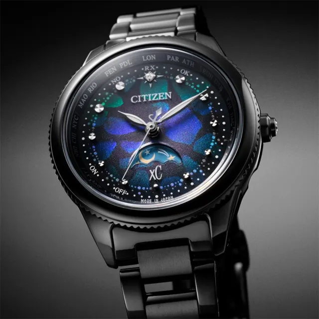 【CITIZEN 星辰】xC 宇宙幻彩 100週年限量  鈦金屬電波女錶 29MM(EE1008-56E)