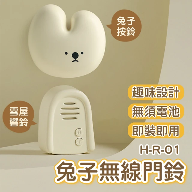 兔子無限門鈴 H-R-O1 DOORBELL 狗狗兔子可愛無線門鈴 多種鈴聲 可調音量 免電池免打洞 居家實用