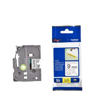 【brother】TZe-S221★超黏性護貝標籤帶 9mm 白底黑字(適用:PT-H110、PT-D200SN、PT-P300BT、PT-P710BT)