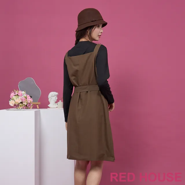 【RED HOUSE 蕾赫斯】簡約兩件式背心洋裝(共2色)