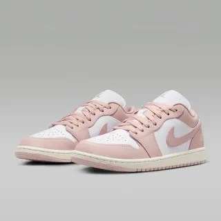 【NIKE 耐吉】運動鞋 休閒鞋 女鞋 男鞋 WMNS AIR JORDAN 1 LOW Pink Oxford 白 粉 AJ1 喬丹(DC0774162)