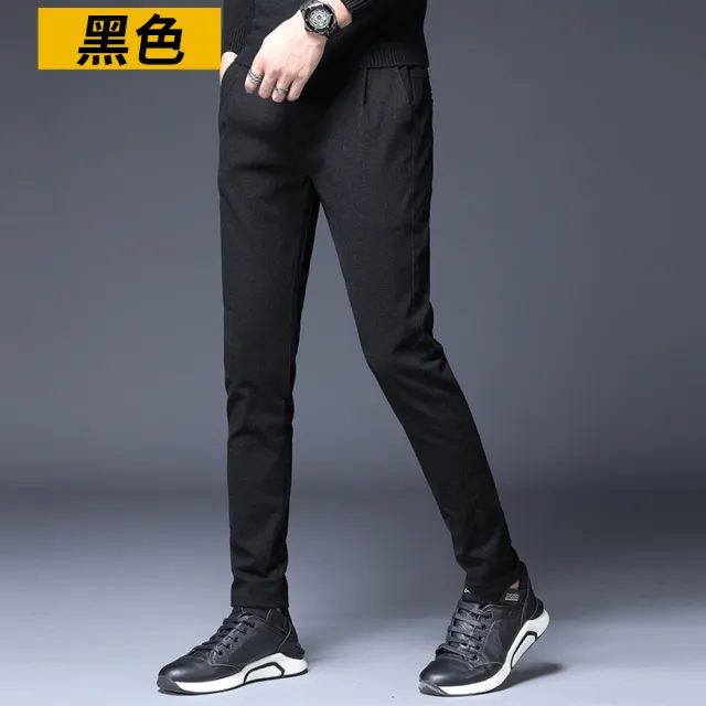 【NEW POWER】韓系中磅磨毛暖感休閒褲-3色可選(保暖褲/小腳褲/窄管褲)