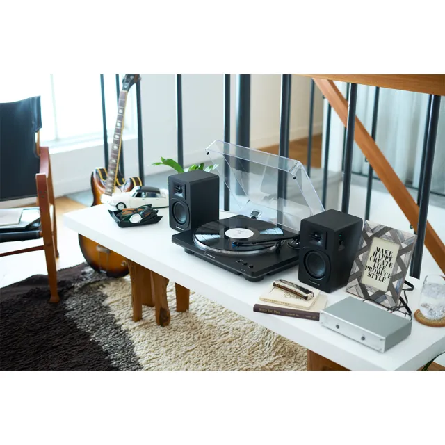 【audio-technica 鐵三角】AT-LP70X BG 黑灰色(全自動 皮帶驅動式 黑膠唱盤機)