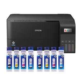 【EPSON】搭2組T00V原廠1黑3彩墨水★L3550 三合一Wi-Fi 智慧遙控連續供墨複合機(3年保固組)