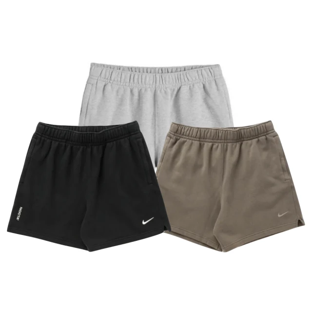 NIKE 耐吉 Nocta x Nike Fleece Shorts 棉短褲 美版 黑/咖啡/灰 FQ0408