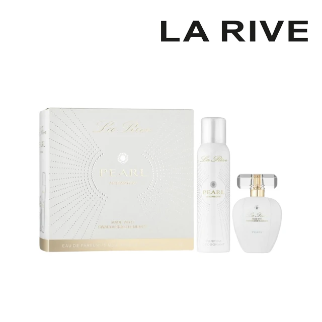 LA RIVE Pearl施華洛白 香水75ml+噴霧150ml(專櫃公司貨 歐洲原裝進口)