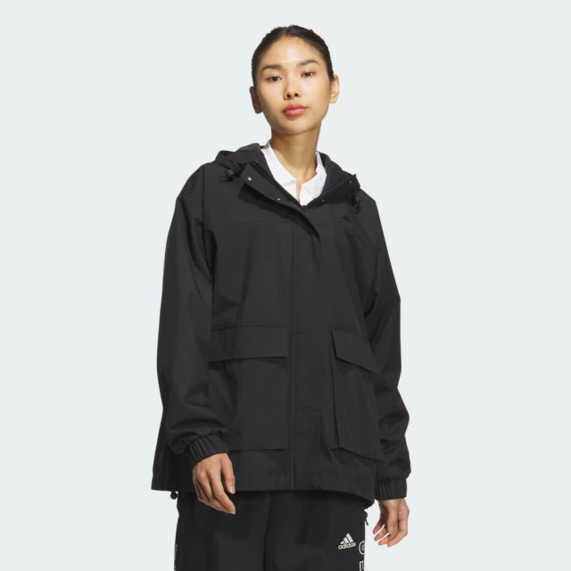 adidas 愛迪達 外套 女款 運動連帽外套 寬鬆版 MOUNTAIN PARKA 黑 JG3812(S2828)